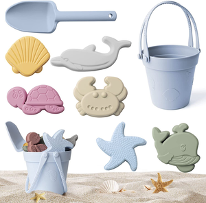 Summer Portable Safety Kid Toddlers Jouets <span class=keywords><strong>de</strong></span> plage en silicone Seau <span class=keywords><strong>de</strong></span> <span class=keywords><strong>sable</strong></span> Château <span class=keywords><strong>de</strong></span> <span class=keywords><strong>sable</strong></span> Pelle Bébé Jouets <span class=keywords><strong>de</strong></span> plage en silicone pour garçons filles - Product Image 5
