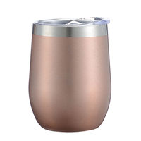 Gobelet isotherme personnalisé en acier inoxydable de style américain, 12 oz, réutilisable, portable, grande capacité, avec couvercle, personnalisable