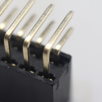 Espaciado de alta calidad, 2,54mm de altura, 8,5mm, PCB, cabezal hembra recto de doble fila, conector hembra de doble fila