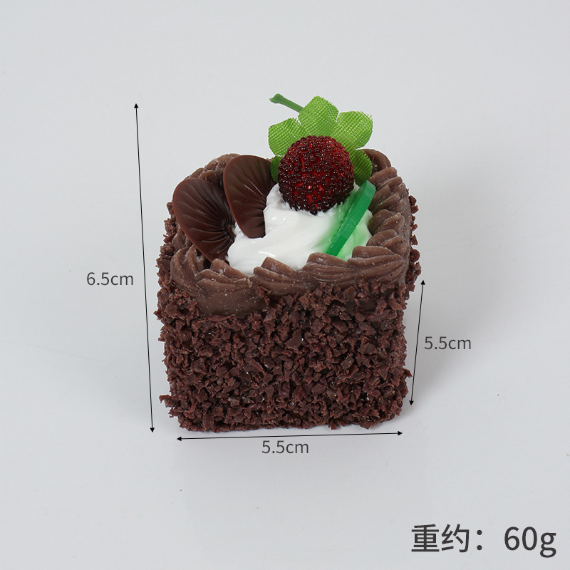 Square-shaped-brown raspberry cake