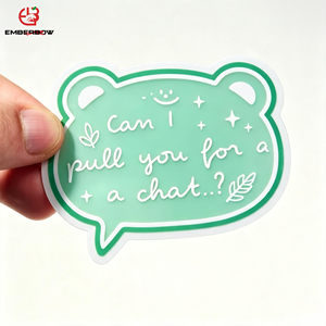 EBB Mint Green Holographic Star Bubble Funny Phrase Sticker Waterproof Die Cut <b>Vinyl</b> <b>Decal</b> For Planner Phone Case Gift Packaging - Product Image 1