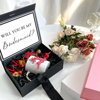 Boîtes d'emballage pliables en papier cartonné avec logo personnalisé, blanches, pour nœuds papillon, vêtements, cadeaux, avec couvercle magnétique