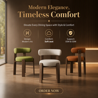 Chaise de salle à manger en bois massif pour la maison et l'hôtel, design moderne du milieu du siècle, revêtement en velours capitonné, mobilier de salle à manger écologique
