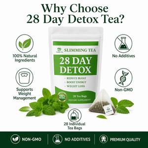 Tè Detox Naturale per Adulti, 28 Giorni, Miscela 100% Vegetale, Bevanda Salutare Quotidiana a Basso Contenuto di Grassi <span class=keywords><strong>in</strong></span> Confezione Bustine - Product Image 5