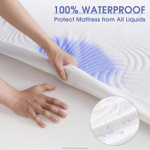 <span class=keywords><strong>Protector</strong></span> <span class=keywords><strong>de</strong></span> Colchón <span class=keywords><strong>de</strong></span> Bambú 3D Transpirable, Impermeable, Refrescante y Lavable, Ajustable para el Hogar, Venta al por Mayor - Product Image 4