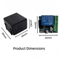Module récepteur de relais RF universel sans fil DieseRC, 12V CC 1 canal avec 2 émetteurs, conception à code d'apprentissage