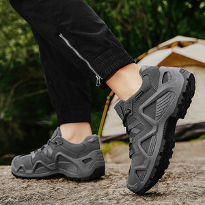 Chaussures de randonnée légères pour hommes en maille PU toutes saisons avec semelle en caoutchouc - Product Image 4