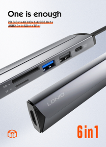 Base <span class=keywords><strong>de</strong></span> Conexión Multifunción USB-C LDNIO DS-56H, PD100W, USB-C Tipo-C a PD3.0, HDMI, USB2.0, Puerto <span class=keywords><strong>de</strong></span> Datos SD TF - Product Image 4