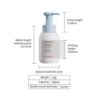 Bouteilles de mousse pour le nettoyage du visage en plastique PET OEM ODM 300 ml 500 ml avec pompe à mousse pour lavage des mains