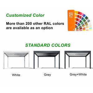 <span class=keywords><strong>Pergola</strong></span> de jardin standard en aluminium à <span class=keywords><strong>lame</strong></span> rotative réglable contrôle de la lumière du soleil <span class=keywords><strong>Pergola</strong></span> bioclimatique <span class=keywords><strong>avec</strong></span> système de toit rétractable - Product Image 5