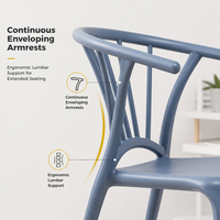 Chaise d'invité contemporaine en plastique pour coworking, salles de réunion, salles de conférence, ateliers, centres commerciaux et salles de bain - SLY26092902