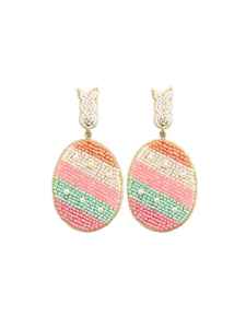 Pendientes de cuentas Venta caliente bohemio hecho a mano bordado pendientes fruta sandía forma semilla cuentas pendientes para mujer - Product Image 6