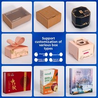 Boîte d'emballage en papier kraft en stock avec logo personnalisé, boîte cadeau pour thé et fleurs, design pliable à tiroir, impression offset, boîte à chaussettes