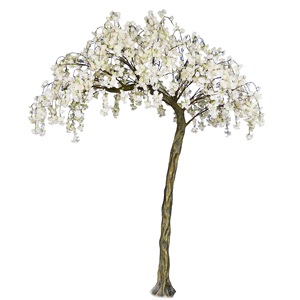 <span class=keywords><strong>Nuage</strong></span> de fleurs de cerisier blanc comme décor romantique de luxe de lumière d'<span class=keywords><strong>arbre</strong></span> artificiel pour le salon de mariage - Product Image 1