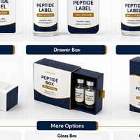 Etiquetas Personalizadas para Péptidos de 3ml y 10ml, Cajas a Juego, Cajas de Embalaje Rígidas, Impermeables y Duraderas, Bolsas, Caja de Papel, Esponja