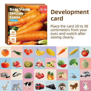 Personalización Versión en inglés Tarjeta de Educación <span class=keywords><strong>Temprana</strong></span> Infantil Tarjeta de estimulación de seguimiento visual para bebés de 0 a 3 meses en color - Product Image 6