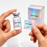 Boîte de rangement personnalisée pour peptides simples ou doubles et étiquettes, boîtes à peptides pour flacons de 3 ml avec plateau en plastique