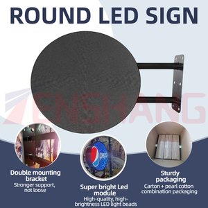 Duy nhất đôi hai mặt LED hộp Đèn vòng Màn hình LED hiển thị 3D trong nhà ngoài trời kinh doanh biển quảng cáo biển quảng cáo bảng hiệu - Product Image 3