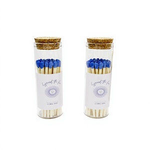 ฉลากห่อแบบมินิมอลสีขาวลายพระอาทิตย์ สำหรับใส่ไม้ขีดไฟแก้วพร้อมจุกไม้ก๊อกธรรมชาติ ป้องกันความร้อน ไม้ขีดไฟตกแต่งทรงยาว - Product Image 5