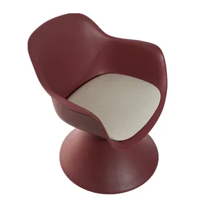 PP-silla tapizada de diseño para sala de estar, sofá de ocio, silla de comedor tapizada moderna, individual, con almohadilla