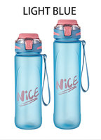 Bouteille d'eau en plastique mate de qualité alimentaire, sans BPA, anti-fuite, couleur personnalisée, avec paille, pour enfants, école et activités de plein air