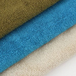 Peso pesado 80% Algodón 20% poliéster tela de rizo de una cara con capucha traje de baño Albornoz francés Toalla de rizo tela - Product Image 5