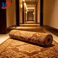 Alfombra de Lujo para Proyectos Hoteleros, Diseño Personalizado HJ, Impresa, de Polipropileno/Nailon, con Base Antideslizante, Resistente al Fuego B1