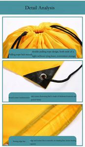 Factory Custom logo Sports Backpack 210D Polyester Drawstring <b>Bag</b> Printing for Promotional - Product Image 3