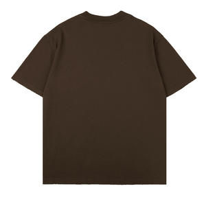 เสื้อยืดโอเวอร์ไซส์ทรงหลวมสำหรับผู้ชาย ผ้าฝ้าย 260 กรัม ไม่หดตัว แขนสั้น ดีไซน์เรียบง่าย สำหรับใส่ลำลอง - Product Image 4