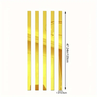 Acrylique auto-adhésif décoratif taille mur ligne plafond cadre décoratif bord bande pour mur TV rideau décoration murale