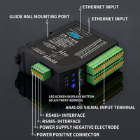 Módulo de Entrada Analógica de 16 Canales 0-10V Ethernet RS485 con Aislamiento Modbus TCP IO ADC para Adquisición de Voltaje