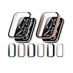 Funda de <span class=keywords><strong>reloj</strong></span> IVANHOE para <span class=keywords><strong>Xiaomi</strong></span> <span class=keywords><strong>Mi</strong></span> <span class=keywords><strong>Band</strong></span> 9 Pro Protector de pantalla de vidrio templado All-Around Hard PC Bumper Cover Accesorios - Product Image 1