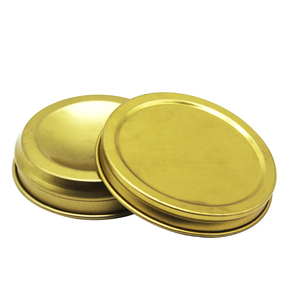 Boîte en fer blanc <span class=keywords><strong>caviar</strong></span> emballée sous vide pour 10g 20g 30g 50g <span class=keywords><strong>100g</strong></span> 125g 250g 500g forme ronde couleur or - Product Image 3