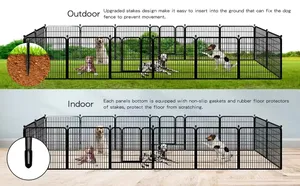 Épissure libre multi-usage gamme de parc pliable pour chien, caisse clôture en métal, stylo de jeu d'intérieur pour animaux de compagnie, cage d'exercice pour chiot