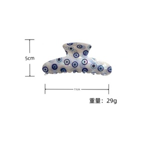 Pinza de Pelo Grande de 11 cm con Ojo de Diablo Azul Oscuro, Pinza de Pelo Grande con Ojos Azules Hielo de PVC, Accesorio para el Cabello - Product Image 3