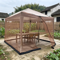 Tente de jardin avec moustiquaire en tissu polyester ventilé pour le camping en plein air, les rassemblements familiaux