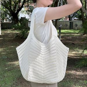 Summer Casual Crochet Shoulder <b>Bag</b> - Large-Capacity Hollow Design <b>for</b> <b>Beach</b> and Vacation - Product Image 4