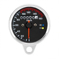 Compteur de vitesse numérique universel pour moto, 12V, affichage LCD avec indicateur de vitesse, double odomètre, jauge à rétroéclairage LED