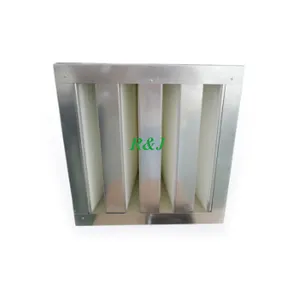 Galvanized frame Hepa V-bank type air filter
