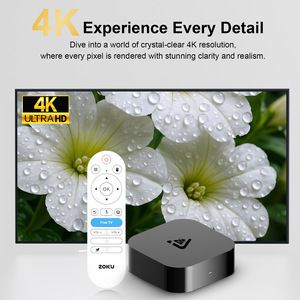 Boîtier décodeur TV réseau <span class=keywords><strong>Android</strong></span> OS 4K haute définition, viral sur TikTok, avec télécommande vocale et lecteur multimédia Wi-Fi intelligent - Product Image 4