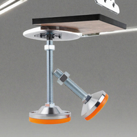 Pieds de nivellement robustes en laiton finition naturelle, pieds de machine réglables, support antidérapant anti-vibration