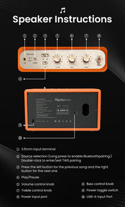 Majohun D002 120W Cao cấp Hifi Retro Loa Không Dây RGB AUX Surround Âm Thanh Rạp Hát Tại Nhà Ngoài Trời - Product Image 4