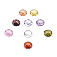 Zircone de Wuzhou taillée à la machine, taille rose orange, dos plat, qualité 5A, traitée thermiquement, pour bijoux