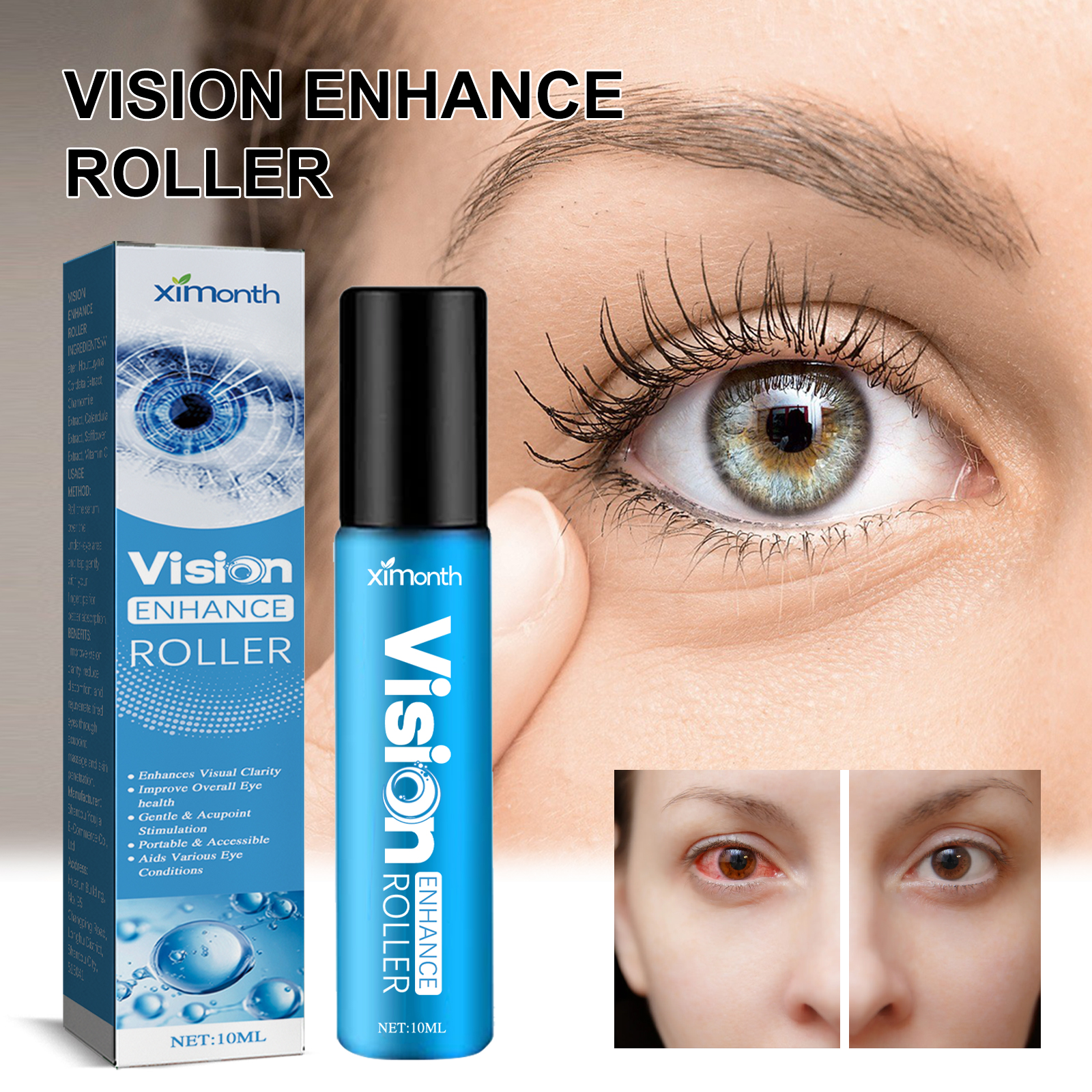 Ximonth Vision Enhance Roller - Fatigue Relieving Eye Massage