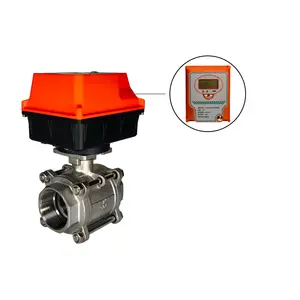 DN32 24v Electric Actuator M-BUS Motorized Proportional Flow Control Remote Water Valve Smart Electrical Modulating Ball Valve