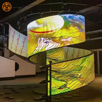 Offre spéciale personnalisée P3.07 Flexible LED Écran d'affichage mural vidéo Forme spéciale Module LED souple pour l'orientation Affichage de bienvenue