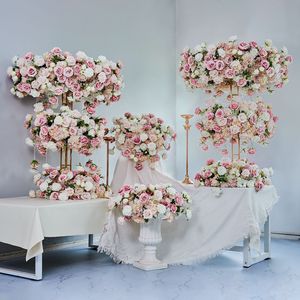 A-1959 New Table Centerpiece <strong>Fake</strong> <strong>Flower</strong> Event Photo Booth Wedding Decoration Round Stand White Pink Artificial Silk <strong>Flowers</strong> - Product Image 1