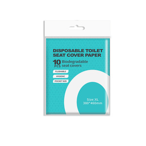 Fundas Desechables Personalizadas para Asientos de Inodoro, 10 Unidades, Color Azul Cielo, Papel de Pulpa de Madera Soluble en Agua, Origen Linyi - Product Image 2