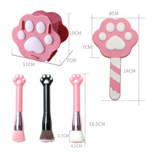 New Black Pink Custom Flat Single <b>Foundation</b> Kabuki Make up Brush for Face Custom Facial Makeup Brushes Dense <b>Foundation</b> Brushes - Product Image 5
