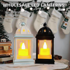 Venta al por Mayor de Faroles de Plástico LED Hechos a Mano y Portavelas para Decoración del Hogar, Uso Navideño - Product Image 2